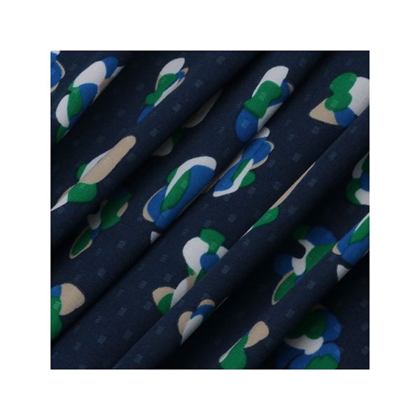 Recycled Poly Island Dot Recycle polyester printing Fabric for dress