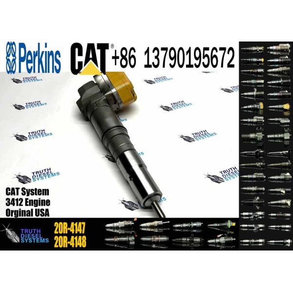 Inyector de combustible 20R-4147 para motor Caterpillar CAT 3412, para tractores de ruedas 637E 631E 637G 631G, AE40, AD45, AE40 II, AD40