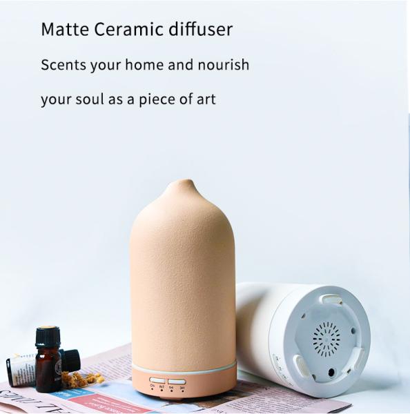Homefish Cerâmica Ultrassônico Aromas Difusor Com Luz LED Óleo Essencial Perfume Difuso Geurverspreider Difusor de por