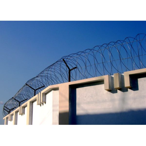 Прочный Concertina Razor Wire Coil, Препятствие BTO Безопасность Колючая проволока Ограждение