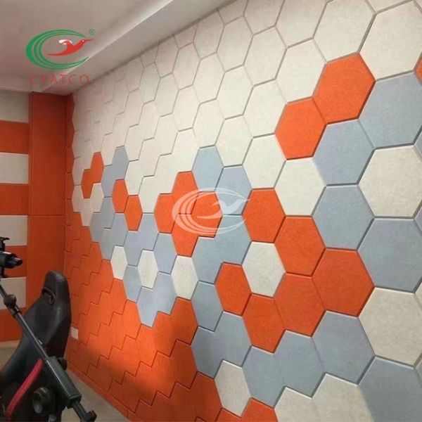 Sound Absorbing Hexagon Acoustic Panels Multiscene Lightweight