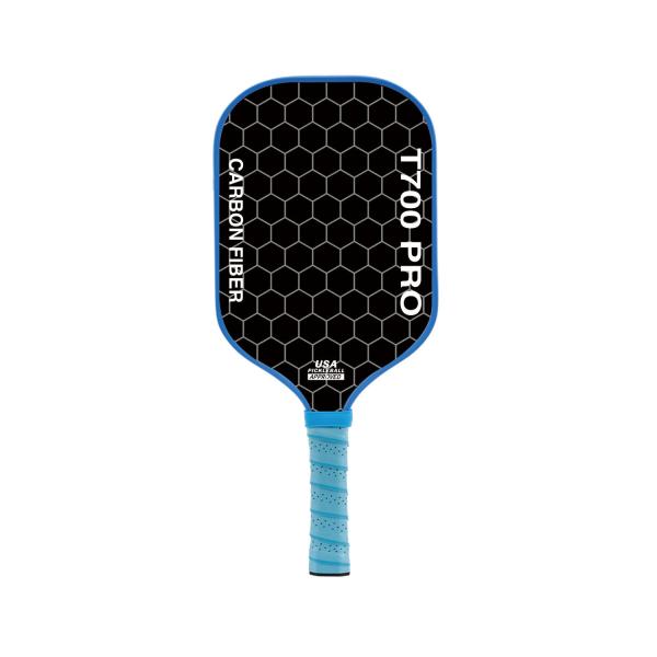 Fabric-Grained Frosted Carbon Fiber Pickleball Racket With Integrated Blade