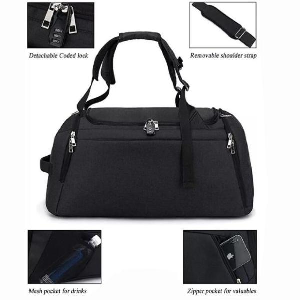 Grande capacidade Logo Travel Waterproof Gym Bag feito sob encomenda com compartimento da sapata