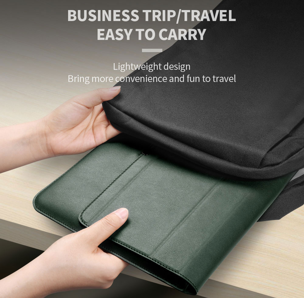 For Laudtec DNB26 3-in-1 Adjustable Tablet Holder Leather Bag Laptop Mouse Pad Korean Business Travel Shoulder Backpack Office Wholesale OEM/ODM/Private Label