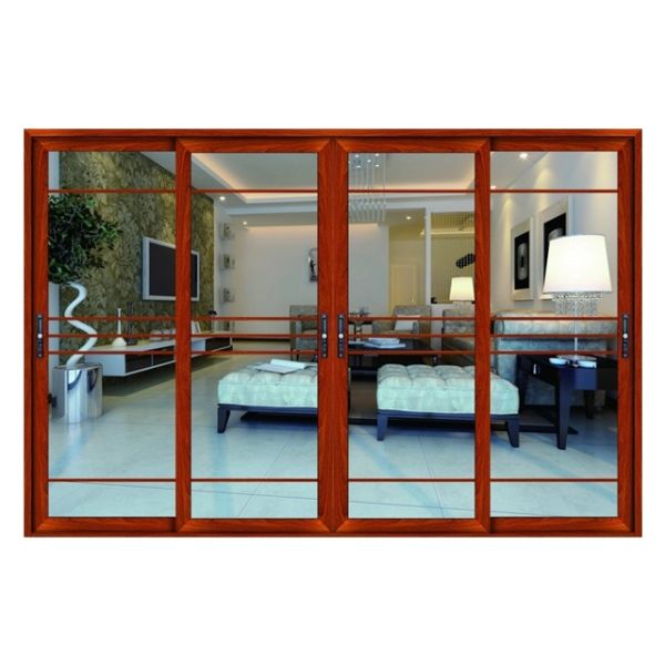 Aluminum Glass Sliding Door With 60 Series Aluminum Frame And Frosted