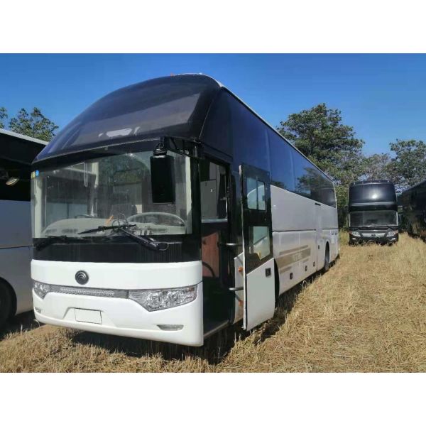 O motor traseiro usado dos assentos da condução à direita 55 do tipo ZK6127 de Yutong do ônibus de excursão usou o treinador Bus Double Doors