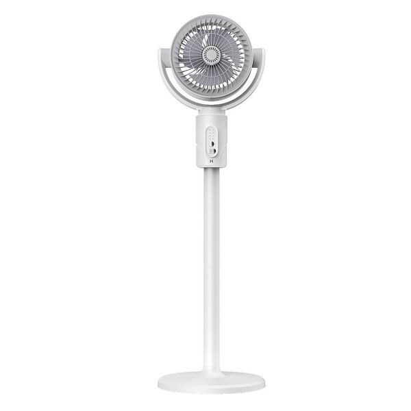 Adjustable Height 4000mA Portable USB Rechargeable Standing Fan With Timing Led Lamp Light