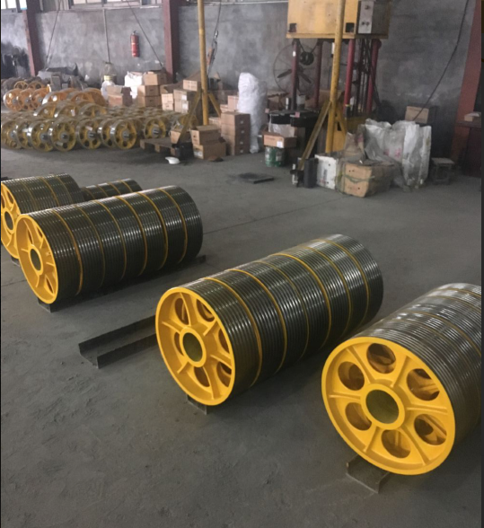 Cast Iron Elevator Guide Wheel Traction Pulley Elevator Factory Manufacturing Custom