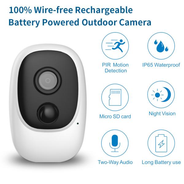 1080p Low Power Battery Smart Camera Wireless Camera Outdoor Family Safety Camera