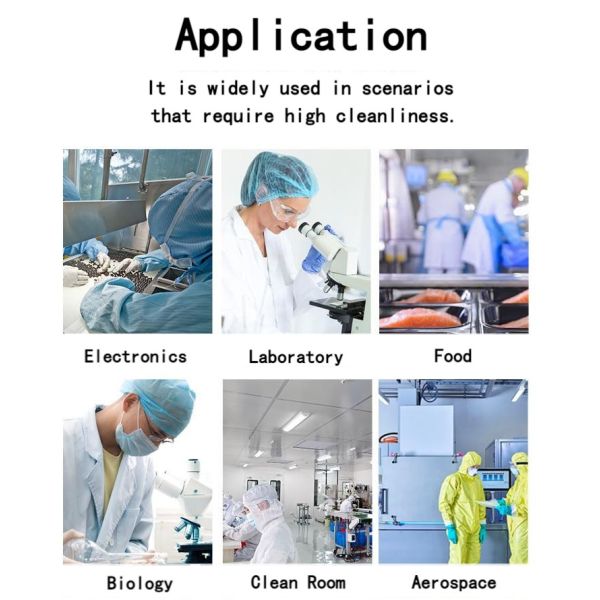Антистатические моющие чистые комнаты ESD Полиэстер Проводящие нитки Стерильная одежда Без пыли Для полупроводниковой медицинской промышленности