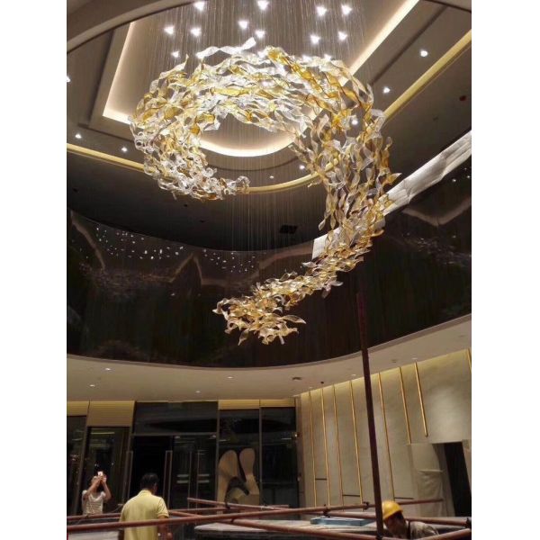 DALI Dimming Pendants Elegant Acrylic Design Ceiling Lighting For Modern Hotel