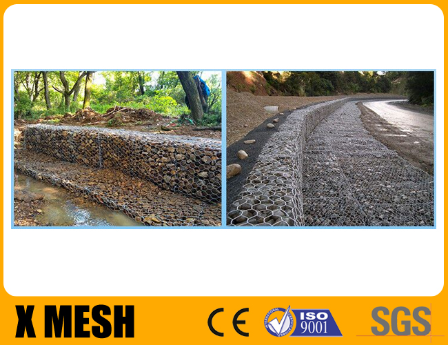 ячеистая сеть Gabion диаметра 2.7mm вода Pretction размера 0,5 x 1 x 2m
