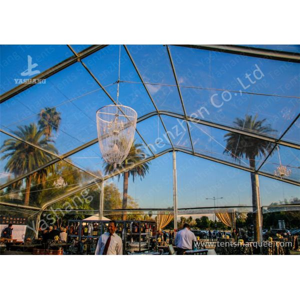Clear Top Cover Outside Aluminum Luxury Wedding Tents Different Lightings