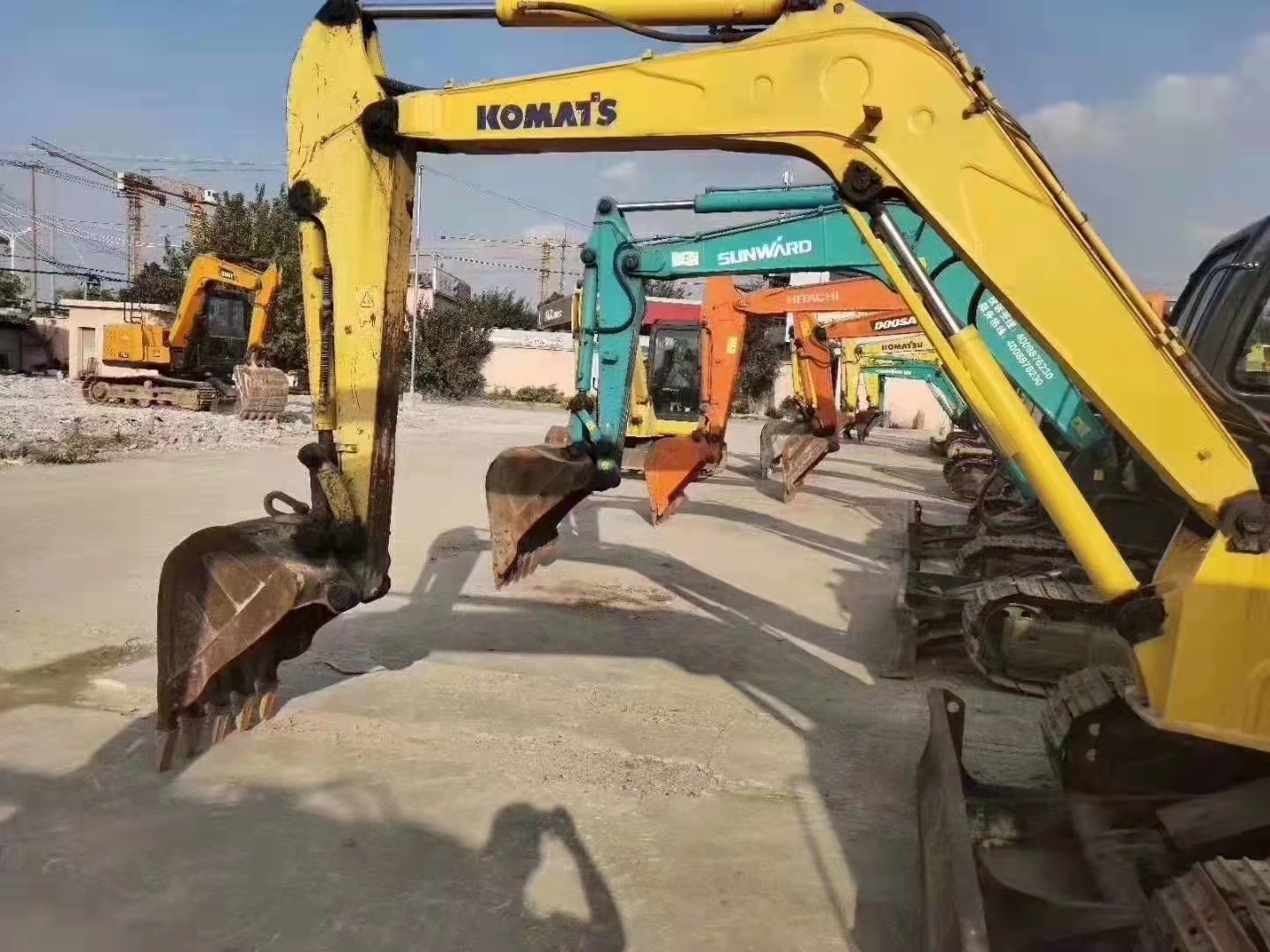Ремонтированный экскаватор Komatsu PC 55 MR Двигатель 45000kg Мощность для тяжелой работы