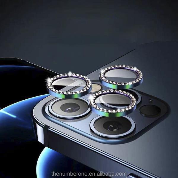 Aluminium Alloy Lens Diamond Screen Protector Metal Tempered Glass
