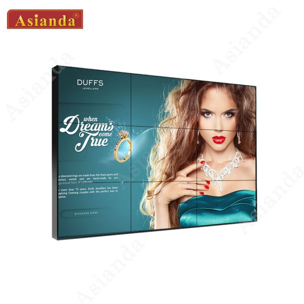 Indoor 55inch LG 3.5mm bezel 500nits LCD Video Wall with Wall Mount/Floor Standing Bracket