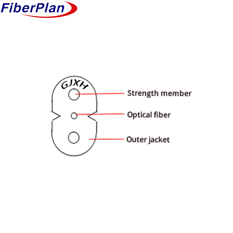Super Fiber GJXH/GJFXH G652.D Single Core FTTH Drop Cable с мессенджером идеально подходит для FTTH