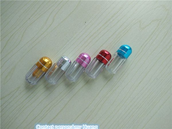 Aluminum Foil Clear Plastic Pill Bottles / Pill Vial Gelatin Capsule Packing
