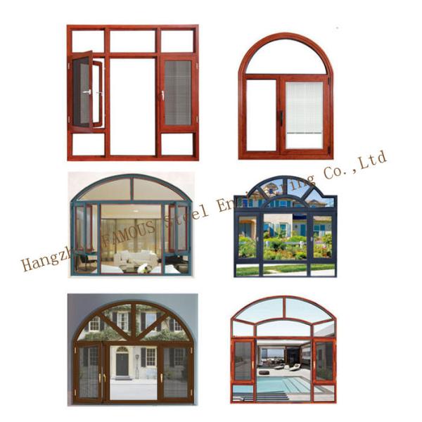 1.4-2.0mm Black Aluminum Storm Windows , Double Glazed Toughened Glass