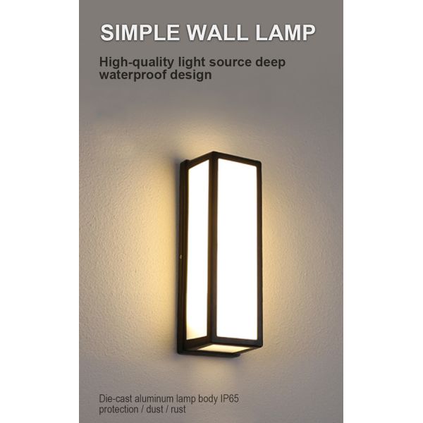 18W 30W Modern LED Wall Lights AC85-265V Modern Outdoor Sconces Black