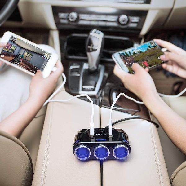 2008-2021 Year YANTU B39 Wired Car Cigarette Lighter Adapter with -Chic Design Style