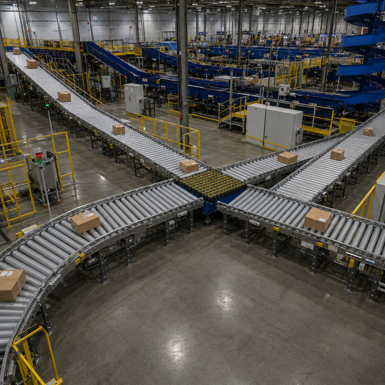 150 m/min Servo Driven Wheel Sorting Machine for High-Speed Parcel Distribution