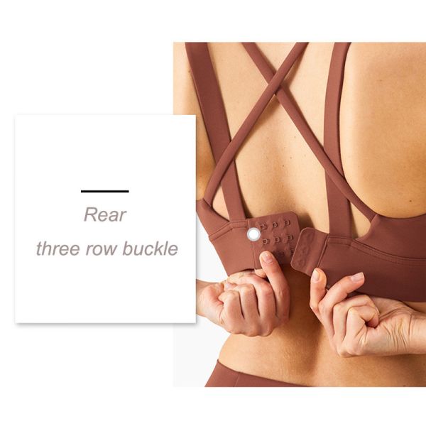 4 Colors Cross Back Padded Sexy Yoga Sports Bra Women Breathable Four Way Stretch