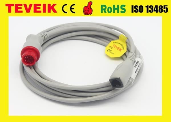 HP IBP transducer adapter cable, Invasive blood pressure cable with round 12pin to abbott adapter