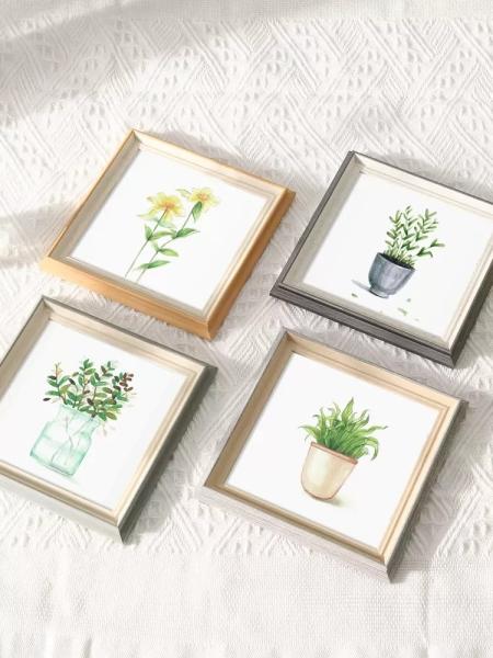 Modern Small Wooden Picture Frames MDF Wooden Wall Art Floater Frame For Home Decor