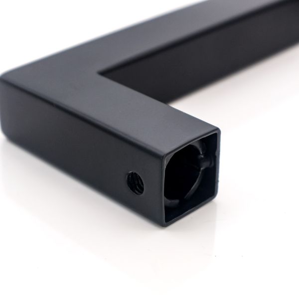 Мат Черный пятна назад назад Сдвижной душ Стеклянная дверь Квадратная ручка 6 8 дюймов