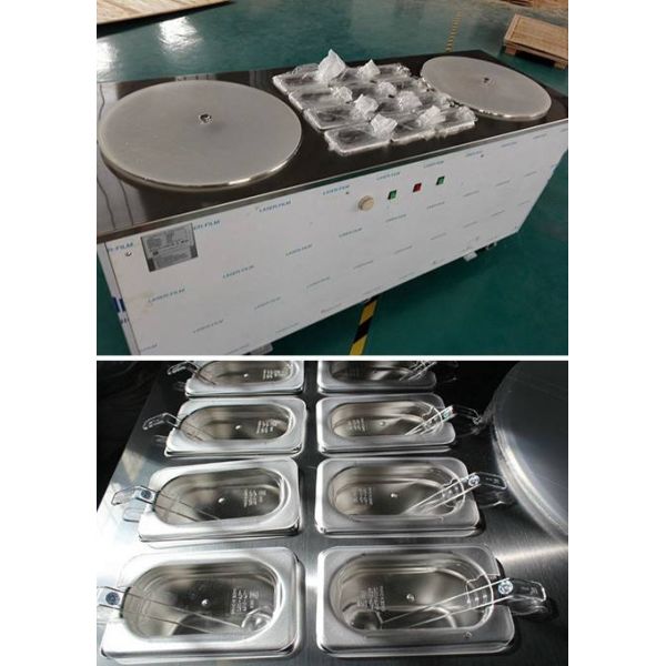 Double Pan Fried Ice Cream Machine Philippines With 12 Fruit Containers