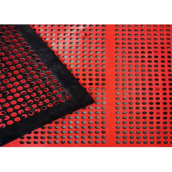 High Anti-Abrasion Rubber Self-Cleaning Screen Mesh with Customizable Aperture Size and Hook Installation for Mining Screening