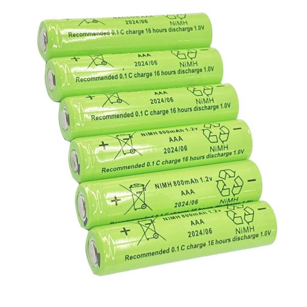 カスタマイズされた AAA NiMH バッテリー パック 低自己放電 1.2V 1100mAh