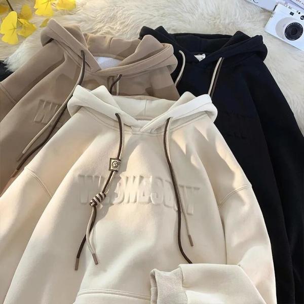                  Custom Cotton Tracksuit High Quality Puff Printing Men Manufacturers Heavyweight Essentials Embossed Hoodie Sweatshirt             