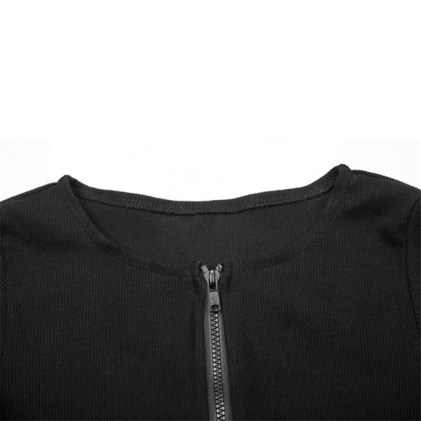 Молния сплошного цвета полная Bespoke женщин рукава свитеров Outerwear длинных сексуальный связанный