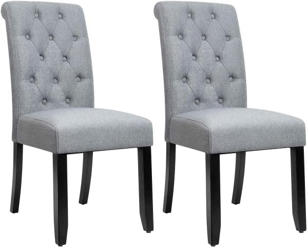 Armless High Back Upholstered Dining Chairs With Solid Wood Legs Tall Back