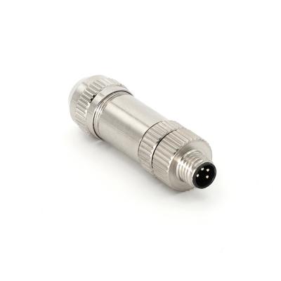 M8 Male 4-Pin A-Coded Connector Screw Connection IP67