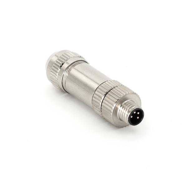 M8 Male 4-Pin A-Coded Connector Screw Connection IP67