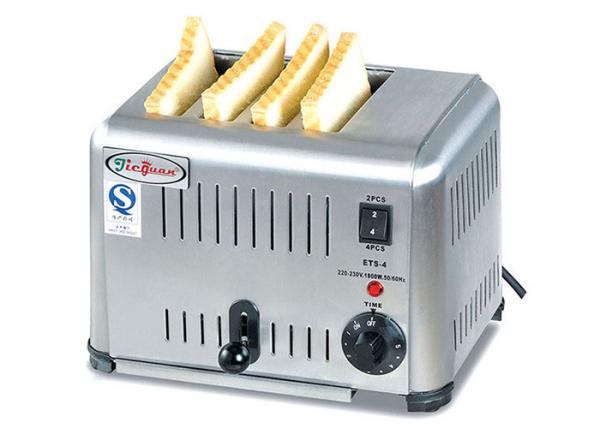 O anúncio publicitário 6/4 corta a máquina elétrica do equipamento do snack bar do torradeira/pão do brinde