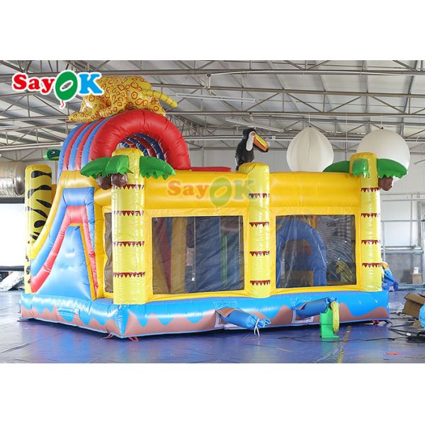 Kids Playground Zoo Forest Animal Inflatable Jumping Slide Bounce Castle Bouncy House