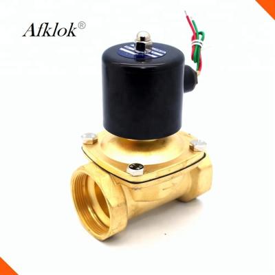 2W-500-50 válvula de solenoide de bronze 2 da água a ação direta da polegada 24vdc
