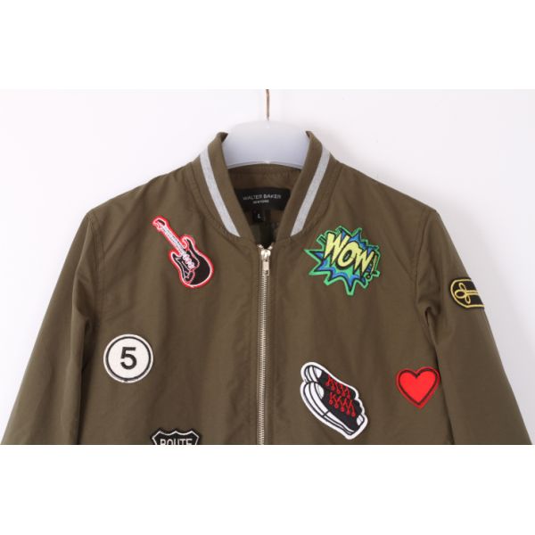 Matel Zipper Rib Cuff Longline Parka Coat Womens 69% Rayon 27% Nylon