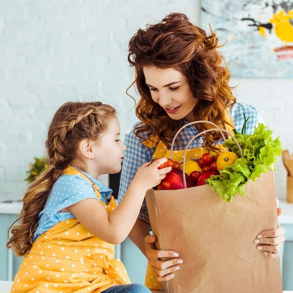 Biodegradable Kraft Paper Coffee Bags Party Bags With Handles 150gsm