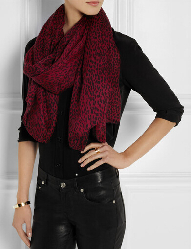 Burgundy and black popular trendy scarf knitting scarf