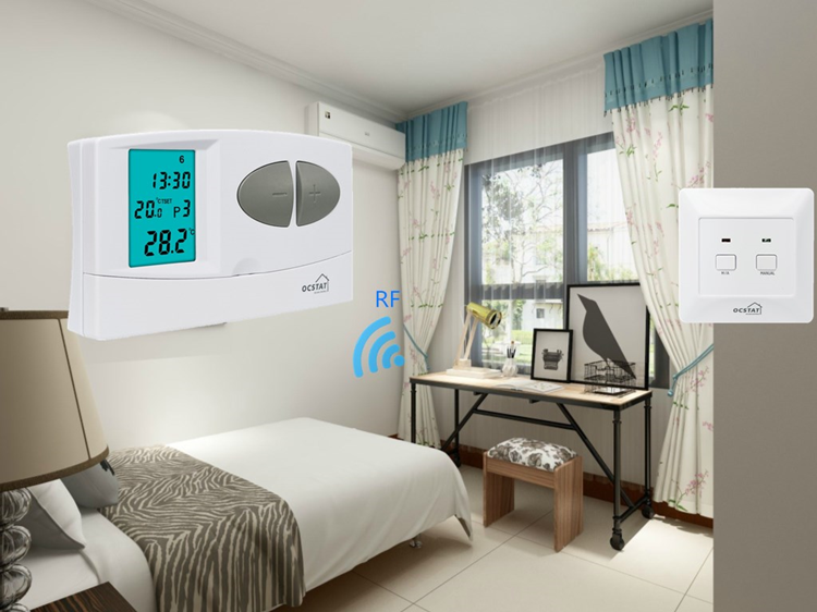 5 + 2 Programmable Digital Electronic Riseem Room Thermostat Water Heating  CE ROHS