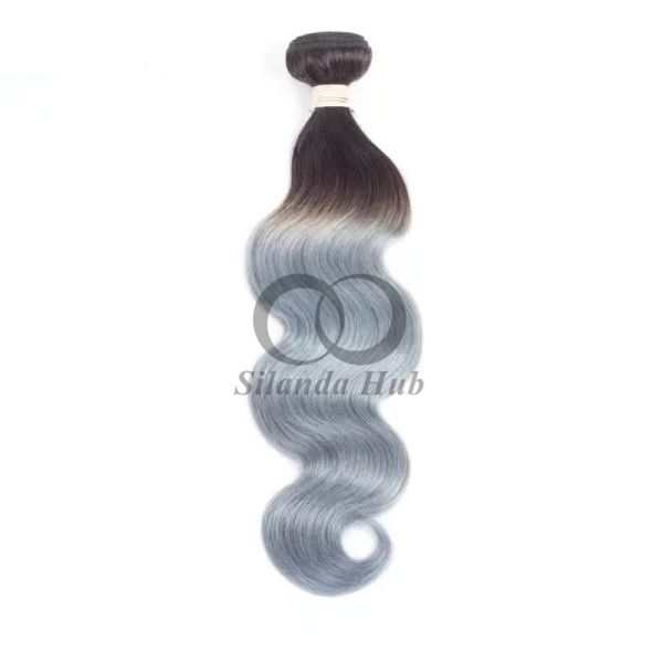 #T1B/Grey Body Wave Remy Human Hair Bundles Sew In Weave Bundles Brazilian Bundle Deals