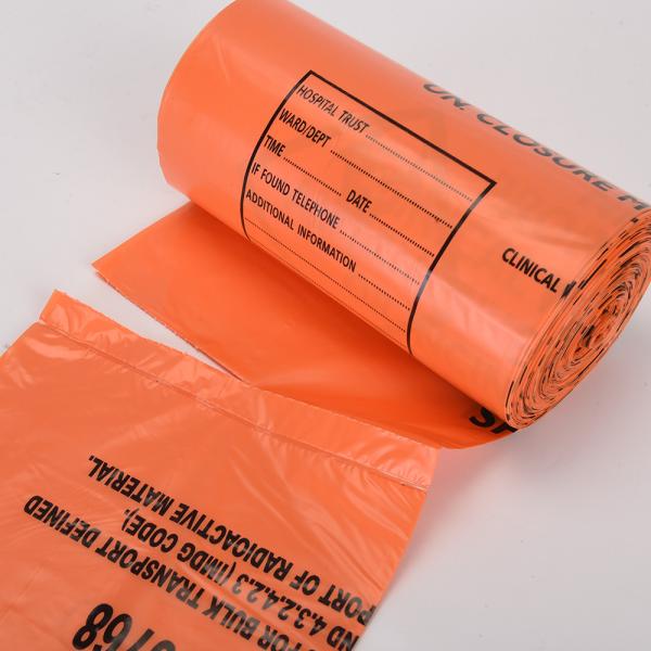 O tipo liso eliminação de resíduos do Biohazard ensaca sacos médicos plásticos da autoclave do LDPE