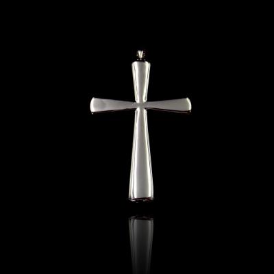 Transversais de prata lisos cristãos joia pendente/925 de prata do pendente para a adoração