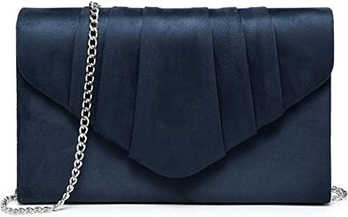 DASEIN WOMEN'S EVENING BAG PLEATED ENVELOPE CLUTCH HANDBAG WEDDING PARTY BRIDAL PURSE