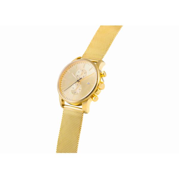 Stainless steel chronograph watch mens stainless steel quartz goldlis watch